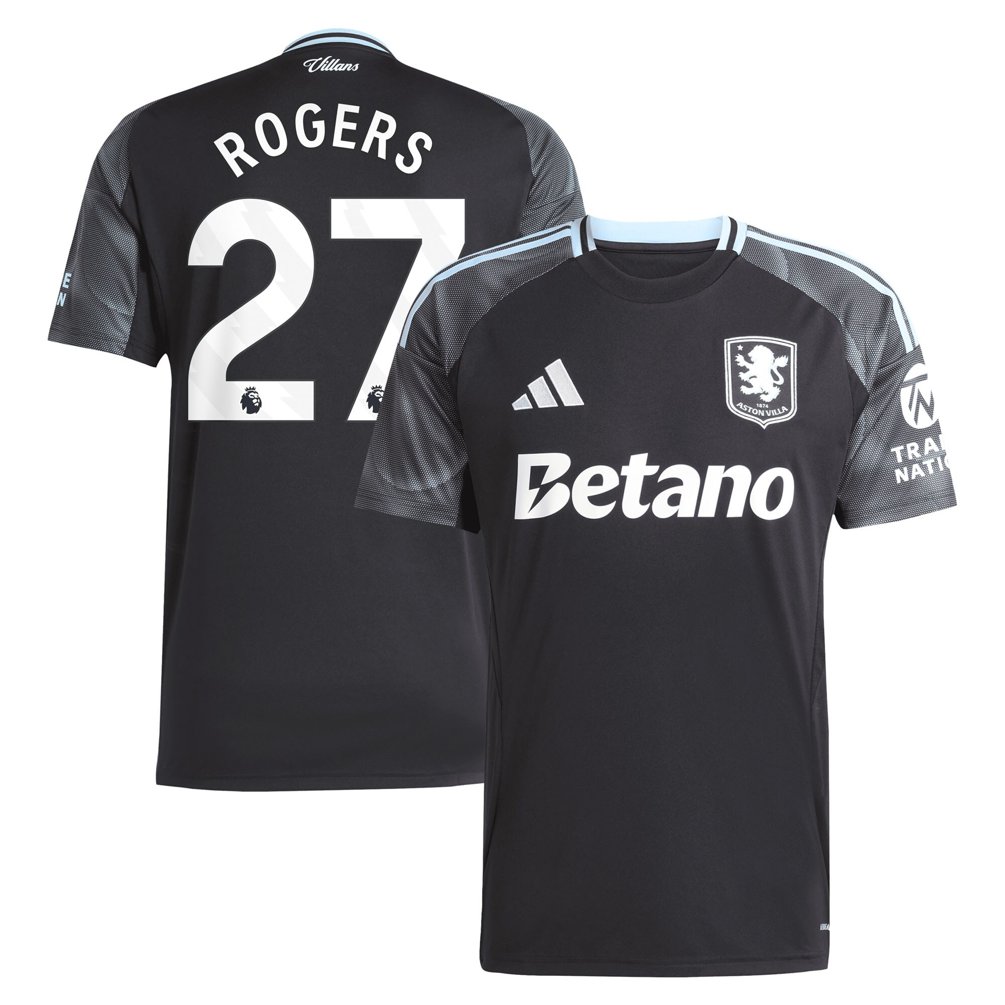 aston villa adidas away shirt 2025-26 with rogers 27 printing Collection | Official Aston Villa Shirts