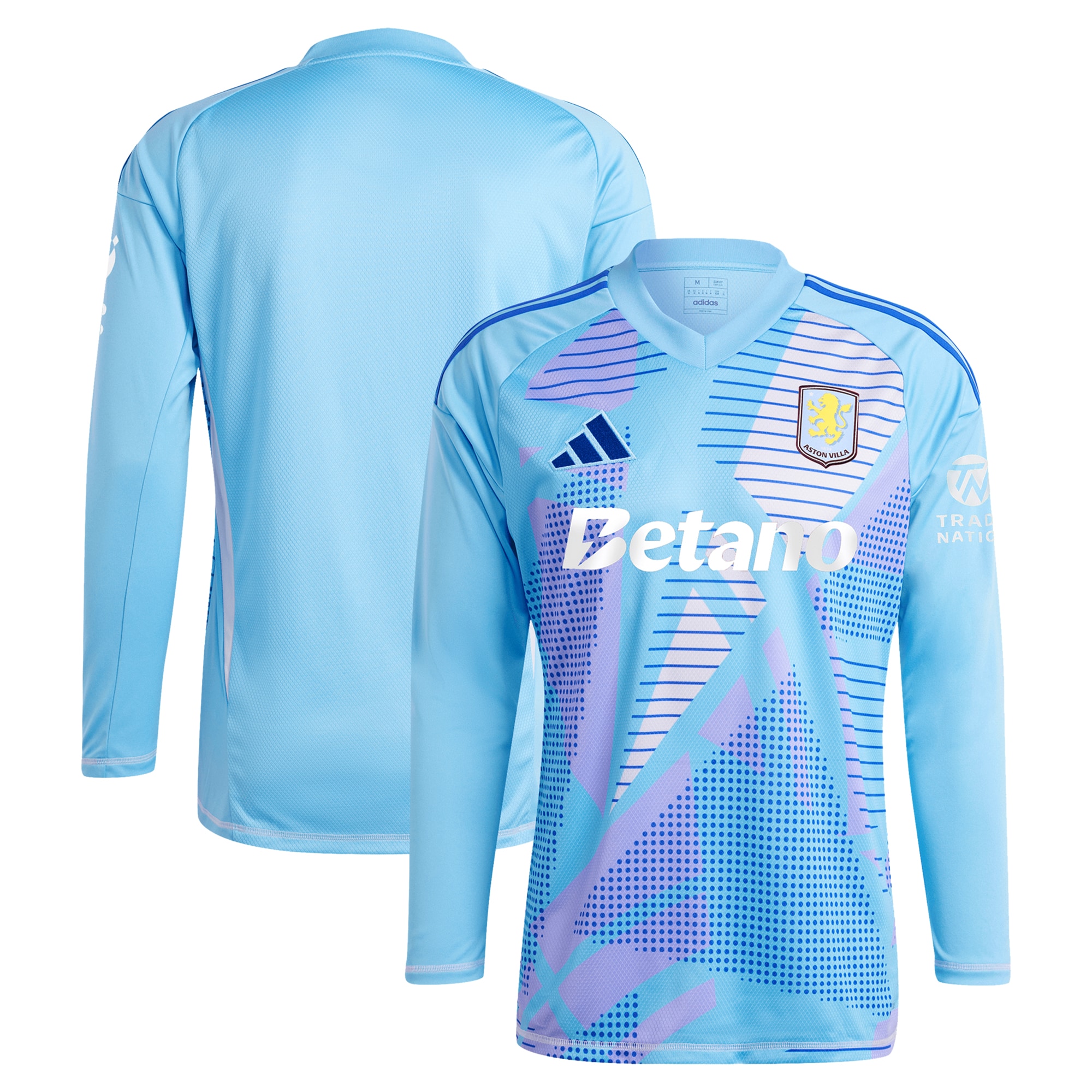 aston villa adidas goalkeeper shirt 2024-25 – long sleeve – 201964005 with custom printing Collection | Official Aston Villa Shirts