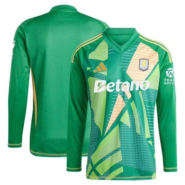 aston villa adidas goalkeeper shirt 2024-25 – long sleeve – 201964009 with custom printing Collection | Official Aston Villa Shirts
