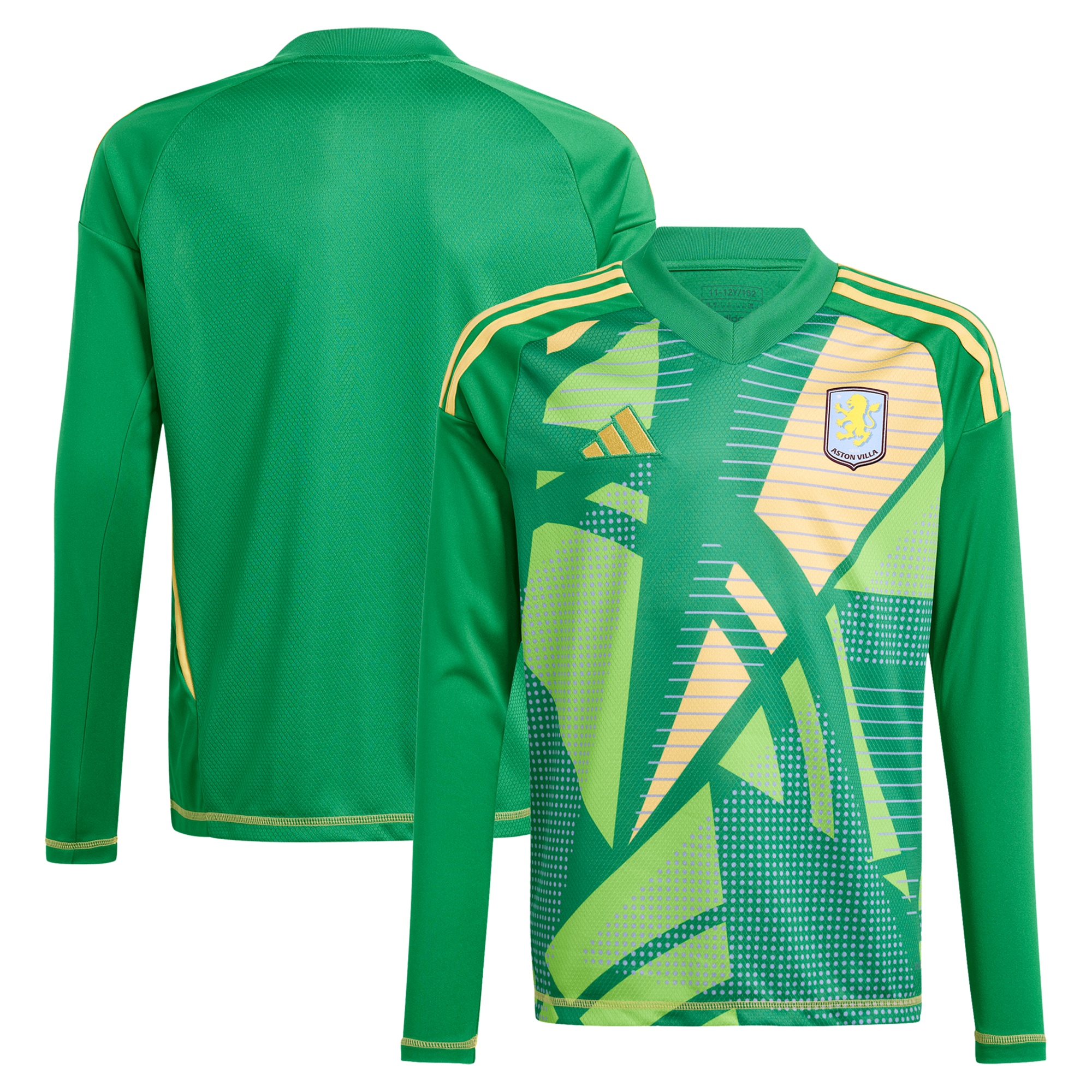 aston villa adidas goalkeeper shirt 2024-25 – long sleeve – kids – 201964011 with custom printing Collection | Official Aston Villa Shirts