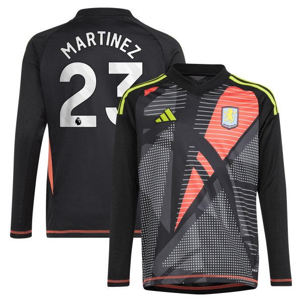 aston villa adidas goalkeeper shirt 2024-25 – long sleeve – kids with martinez 23 printing – 202029325 Collection | Official Aston Villa Shirts
