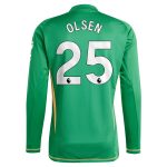 aston villa adidas goalkeeper shirt 2024-25 – long sleeve with olsen 25 printing Collection | Official Aston Villa Shirts