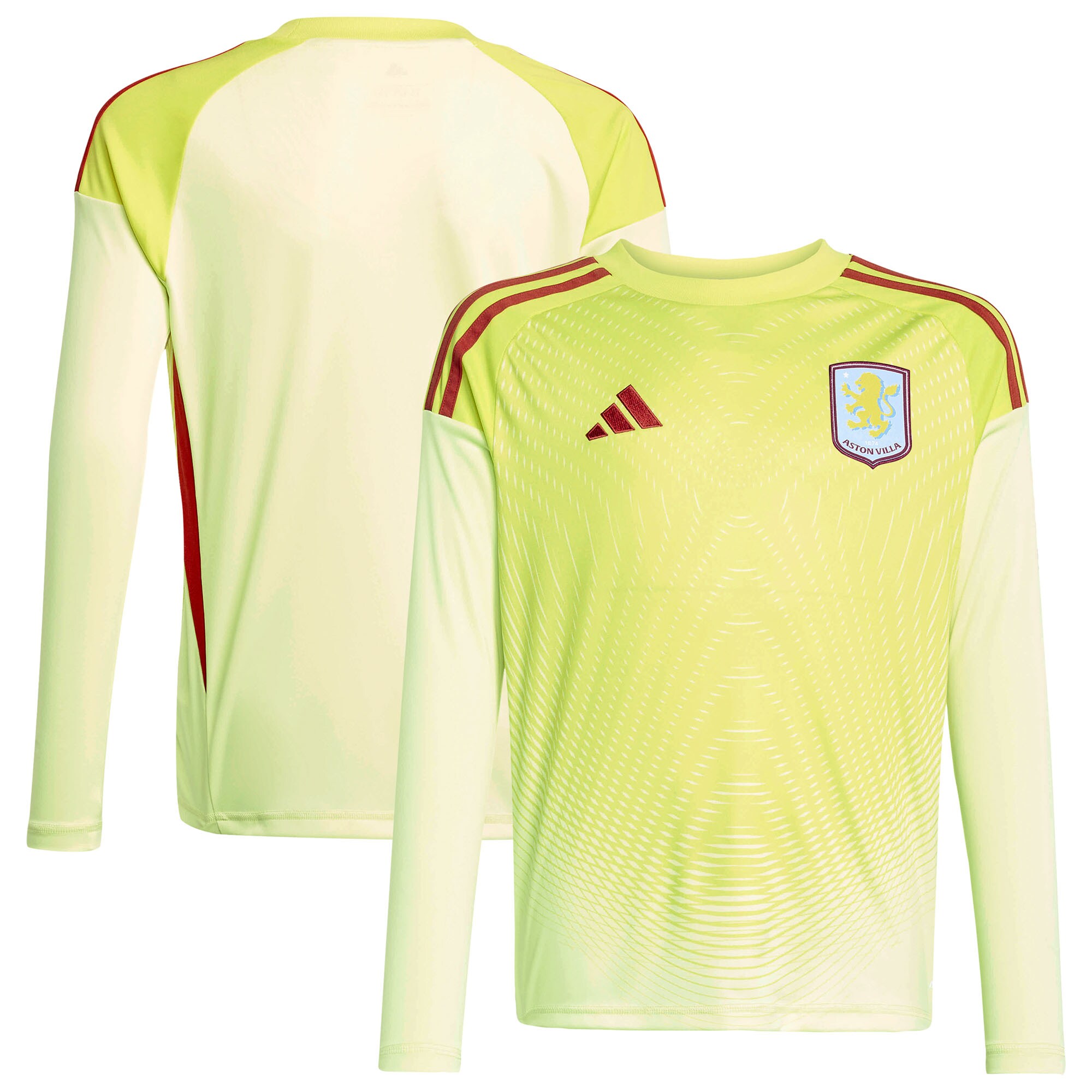 aston villa adidas goalkeeper shirt 2025-26 – long sleeve – kids with custom printing Collection | Official Aston Villa Shirts
