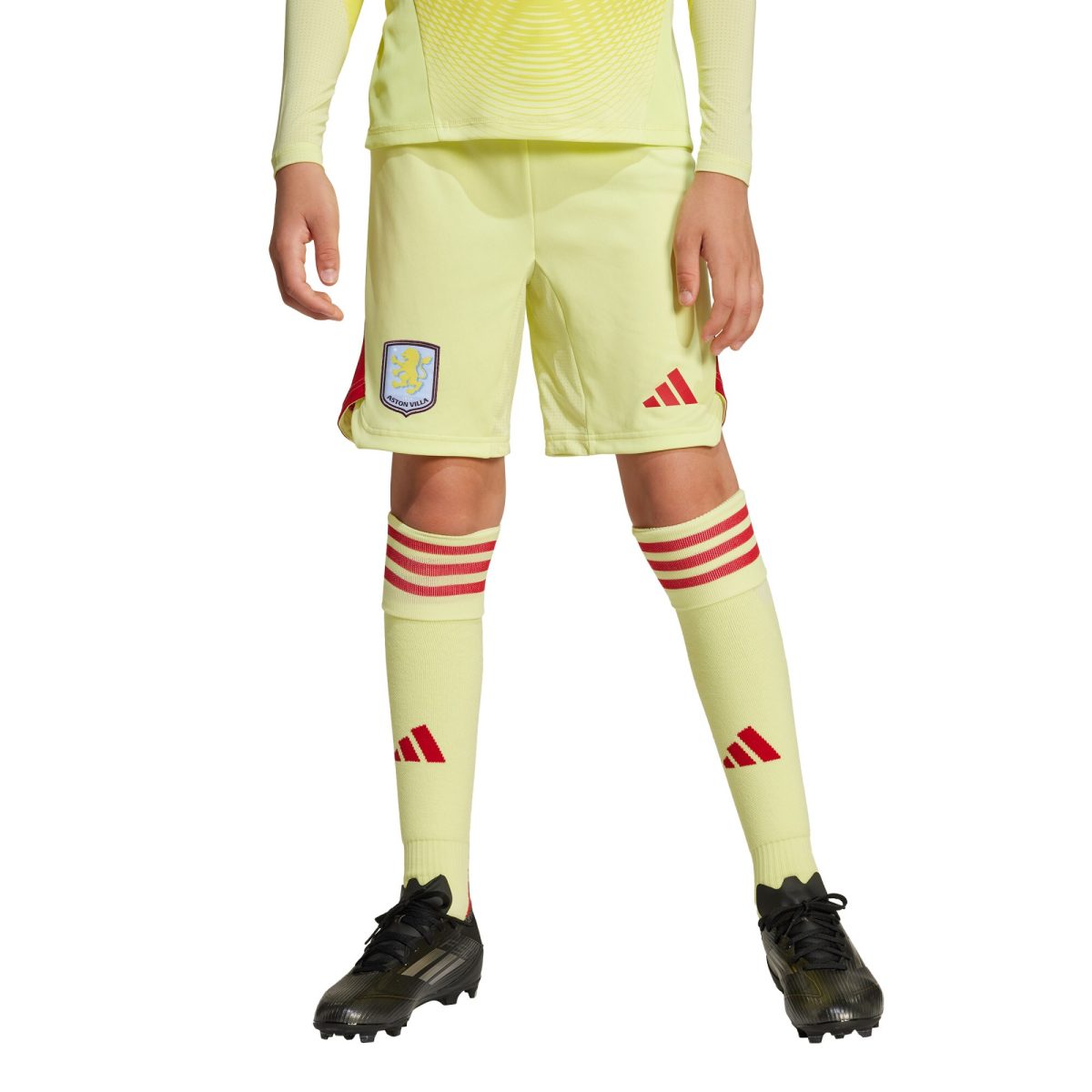 aston villa adidas goalkeeper shorts 2025-26 – kids with custom printing Collection | Official Aston Villa Shirts