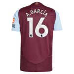 aston villa adidas home authentic shirt 2024-25 with a.garcía 16 printing Collection | Official Aston Villa Shirts