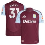 aston villa adidas home authentic shirt 2024-25 with bailey 31 printing Collection | Official Aston Villa Shirts