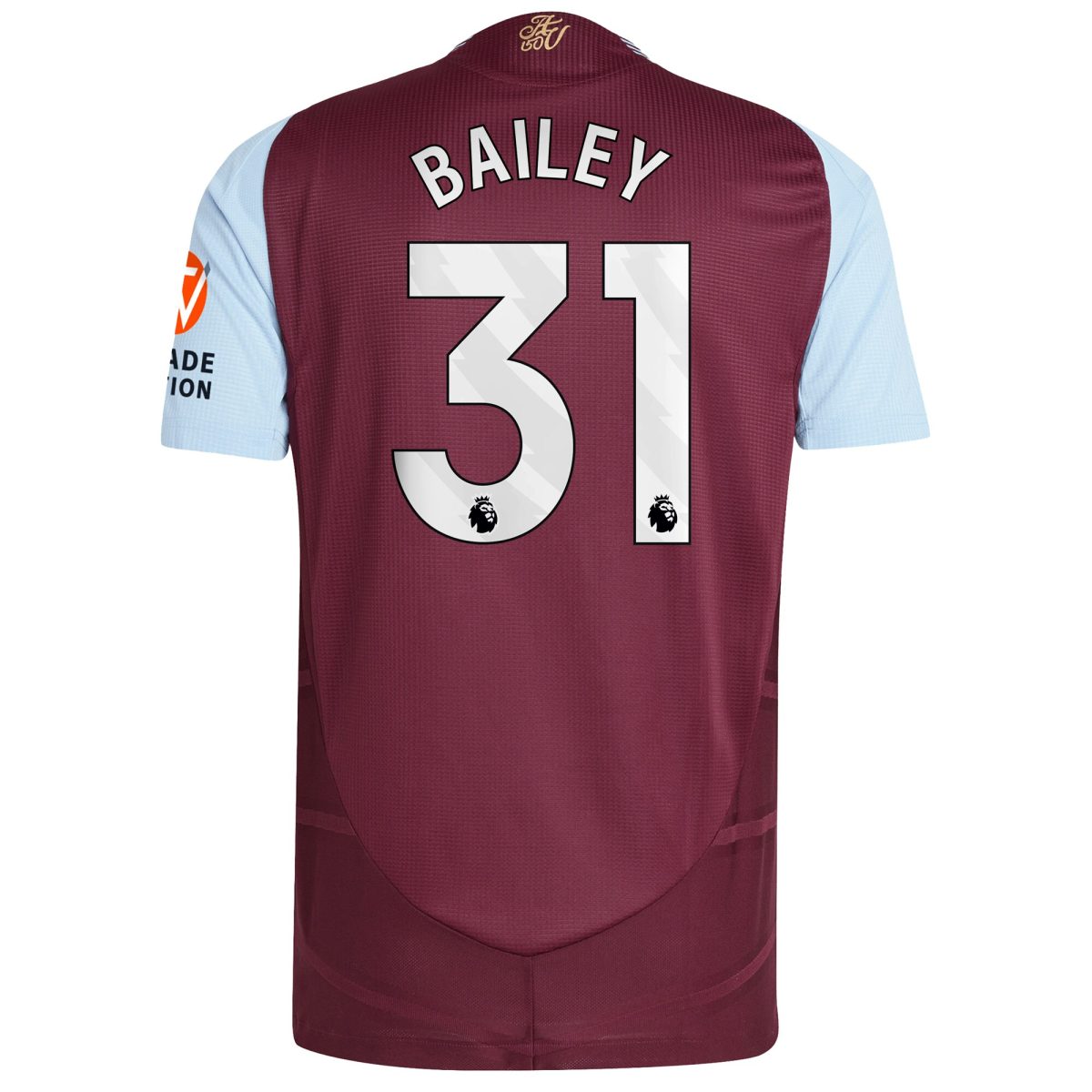 aston villa adidas home authentic shirt 2024-25 with bailey 31 printing Collection | Official Aston Villa Shirts