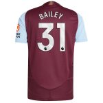 aston villa adidas home authentic shirt 2024-25 with bailey 31 printing Collection | Official Aston Villa Shirts