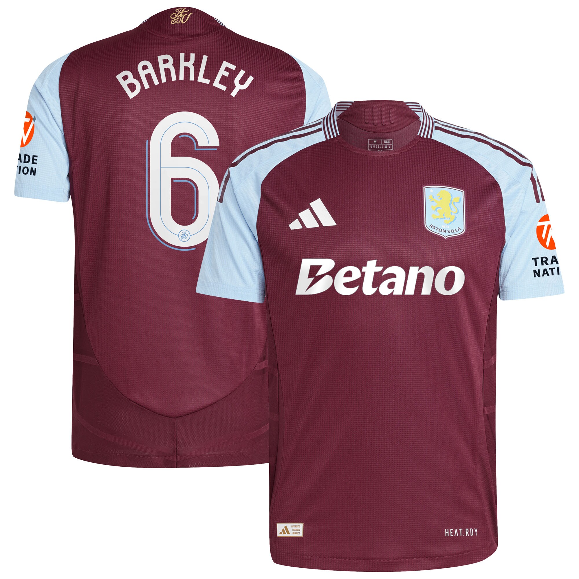 aston villa adidas home authentic shirt 2024-25 with barkley 6 cup printing Collection | Official Aston Villa Shirts