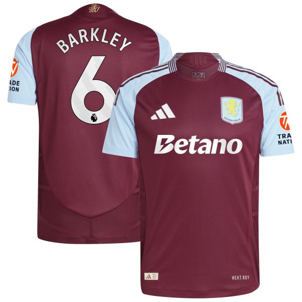 aston villa adidas home authentic shirt 2024-25 with barkley 6 printing Collection | Official Aston Villa Shirts