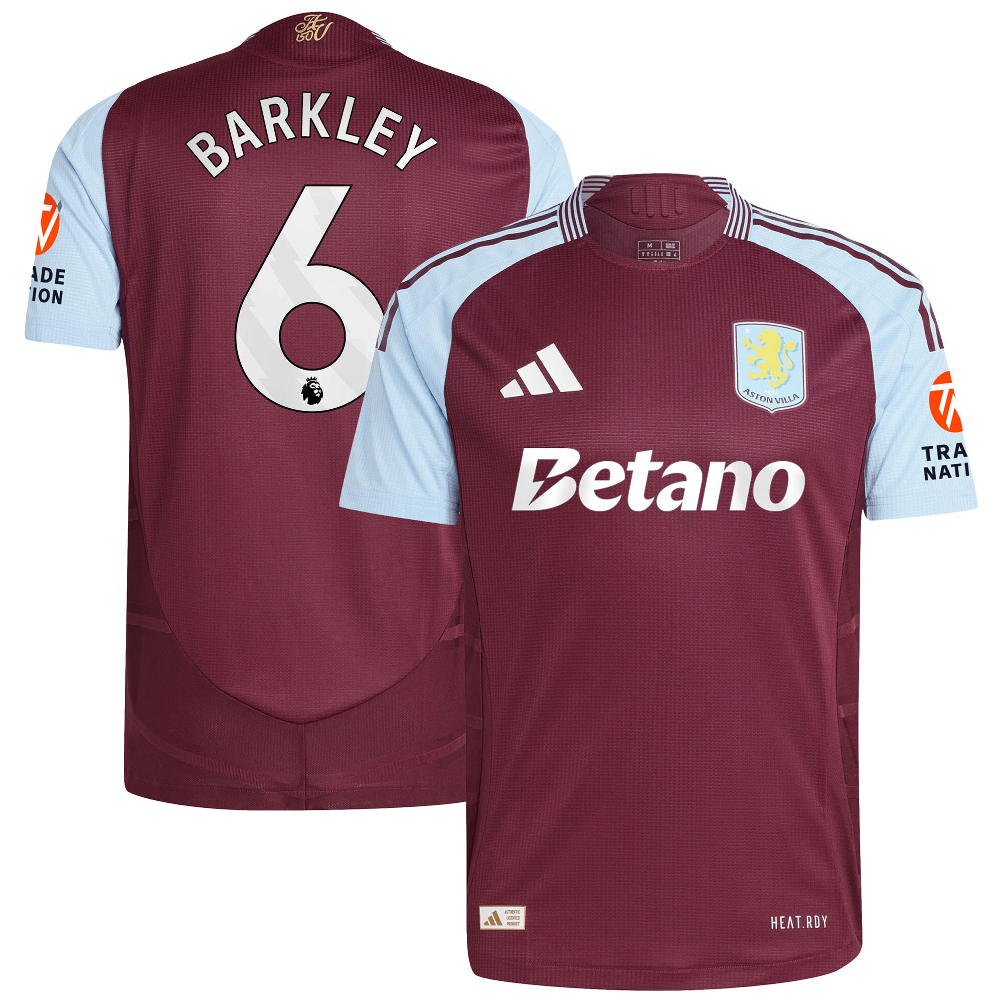 aston villa adidas home authentic shirt 2024-25 with barkley 6 printing Collection | Official Aston Villa Shirts