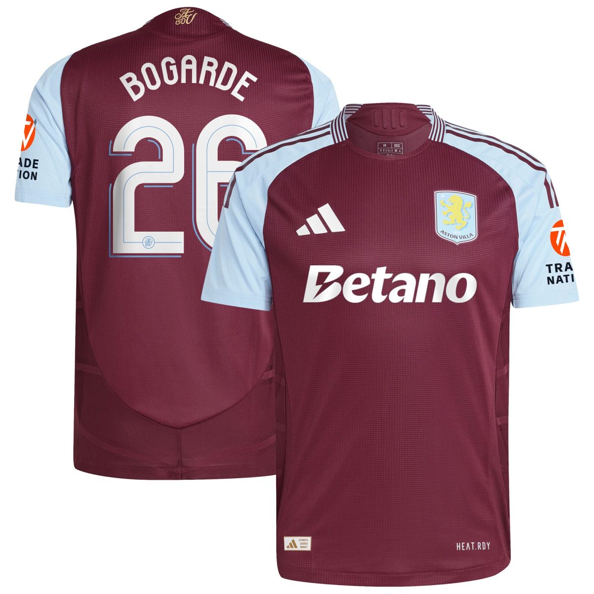 aston villa adidas home authentic shirt 2024-25 with bogarde 26 cup printing Collection | Official Aston Villa Shirts