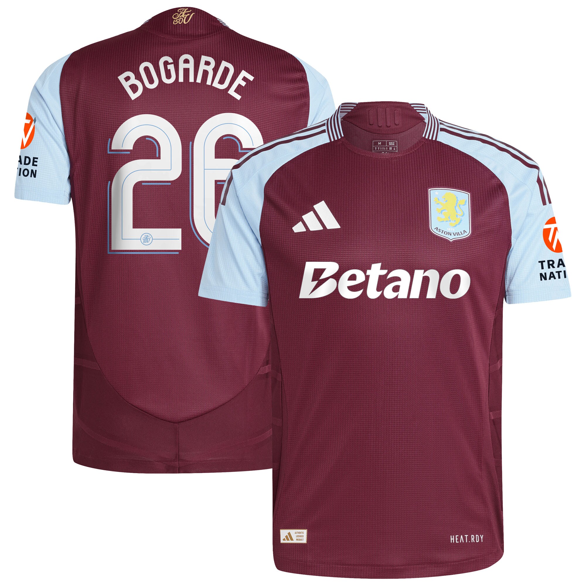 aston villa adidas home authentic shirt 2024-25 with bogarde 26 cup printing Collection | Official Aston Villa Shirts