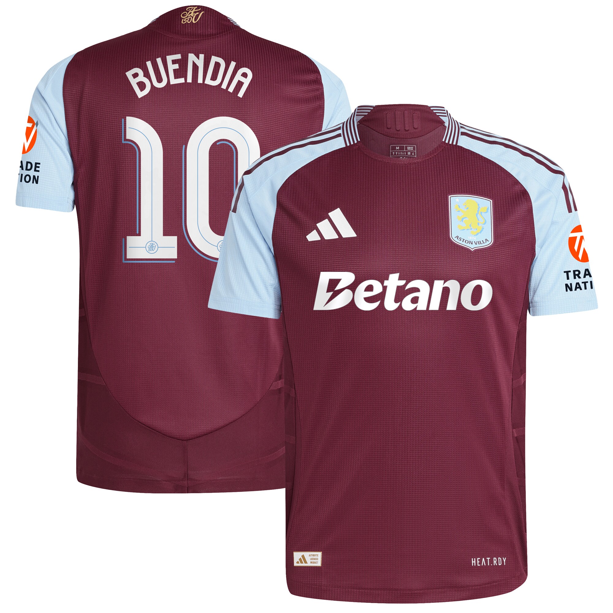 aston villa adidas home authentic shirt 2024-25 with buendia 10 cup printing Collection | Official Aston Villa Shirts