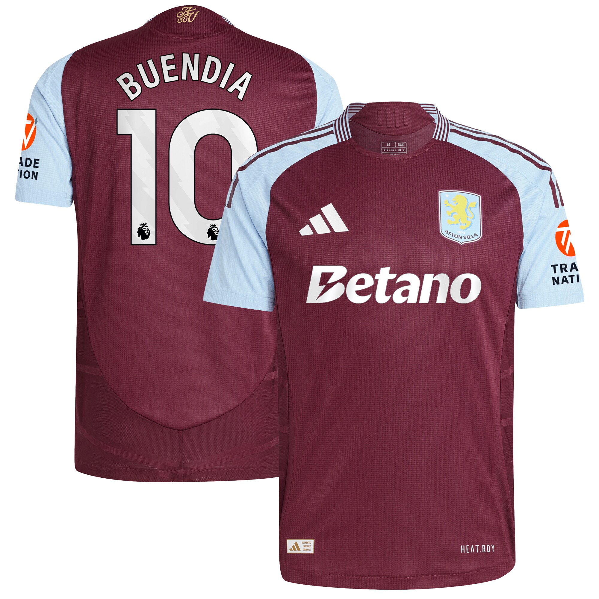 aston villa adidas home authentic shirt 2024-25 with buendia 10 printing Collection | Official Aston Villa Shirts