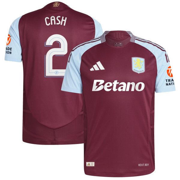 aston villa adidas home authentic shirt 2024-25 with cash 2 cup printing Collection | Official Aston Villa Shirts