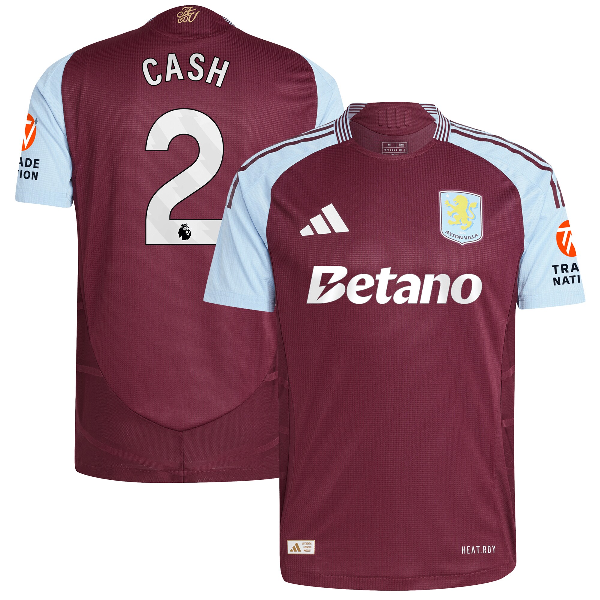 aston villa adidas home authentic shirt 2024-25 with cash 2 printing Collection | Official Aston Villa Shirts