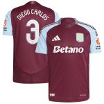 aston villa adidas home authentic shirt 2024-25 with diego carlos 3 cup printing Collection | Official Aston Villa Shirts