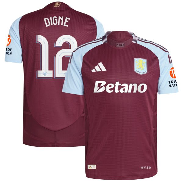 aston villa adidas home authentic shirt 2024-25 with digne 12 cup printing Collection | Official Aston Villa Shirts