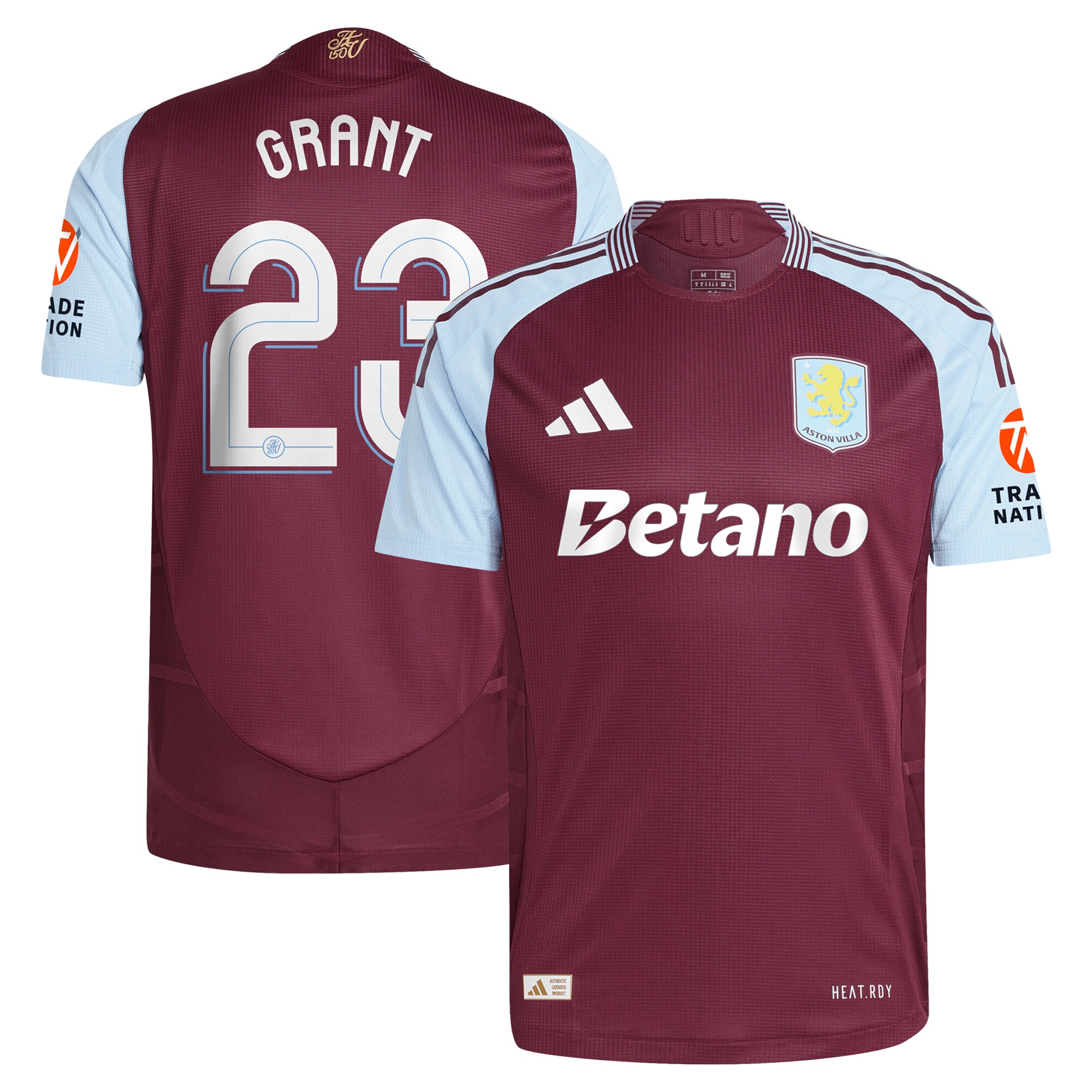 aston villa adidas home authentic shirt 2024-25 with grant 23 cup printing Collection | Official Aston Villa Shirts