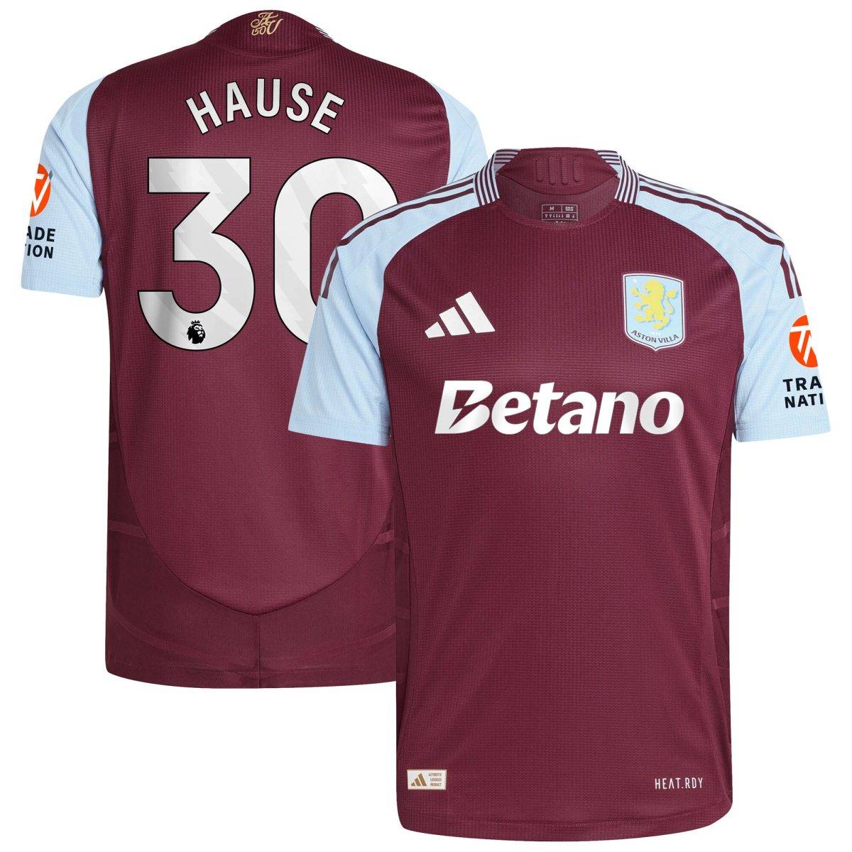 aston villa adidas home authentic shirt 2024-25 with hause 30 printing Collection | Official Aston Villa Shirts