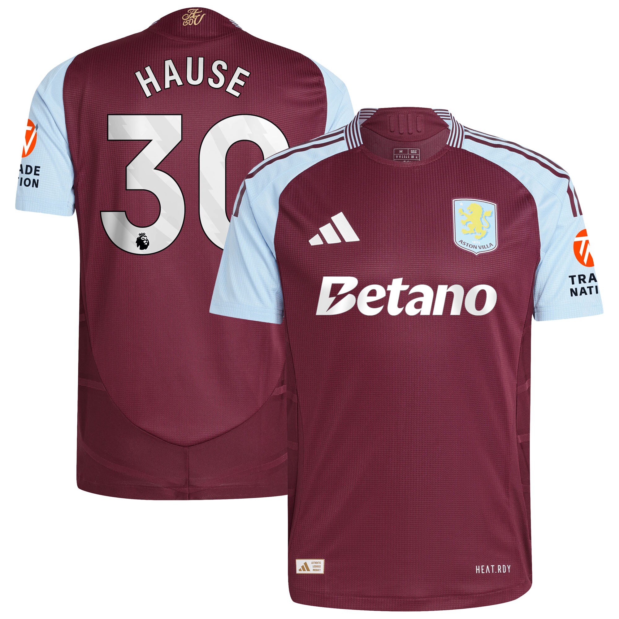 aston villa adidas home authentic shirt 2024-25 with hause 30 printing Collection | Official Aston Villa Shirts