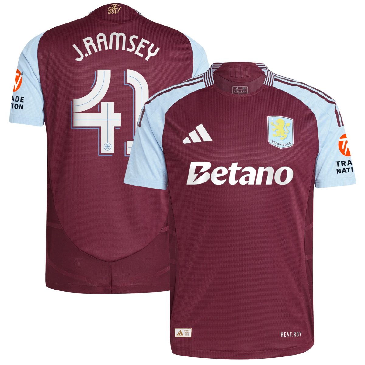 aston villa adidas home authentic shirt 2024-25 with j. ramsey 41 cup printing Collection | Official Aston Villa Shirts