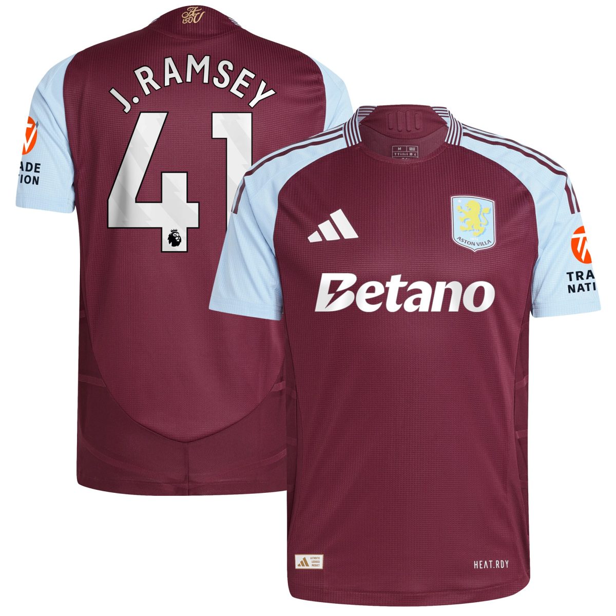 aston villa adidas home authentic shirt 2024-25 with j. ramsey 41 printing Collection | Official Aston Villa Shirts