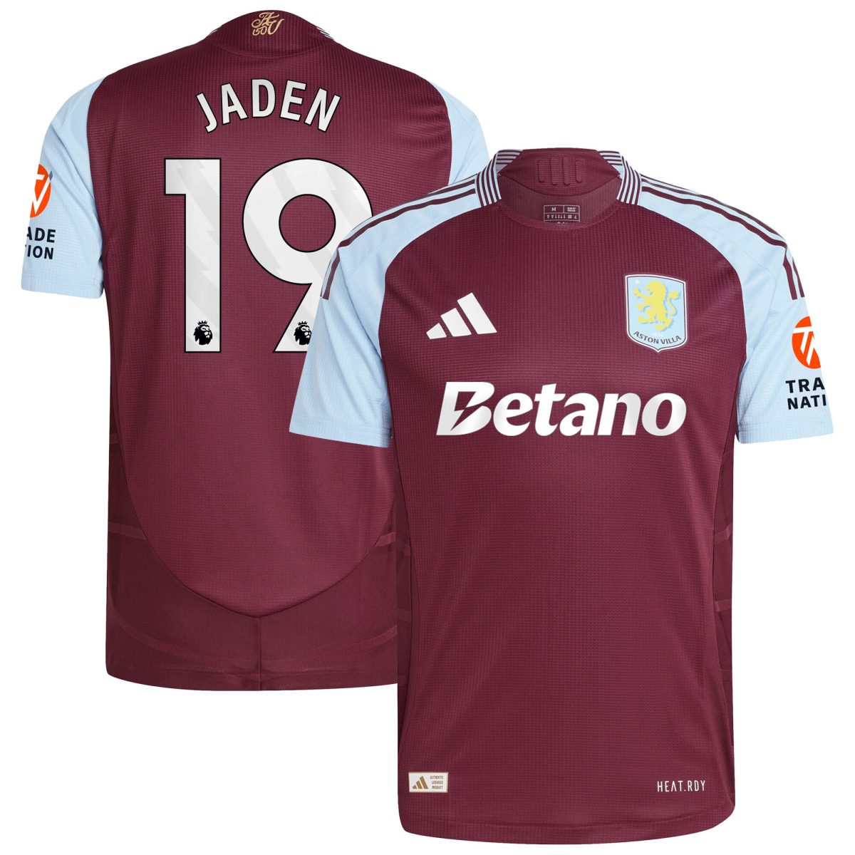 aston villa adidas home authentic shirt 2024-25 with jaden 19 printing Collection | Official Aston Villa Shirts