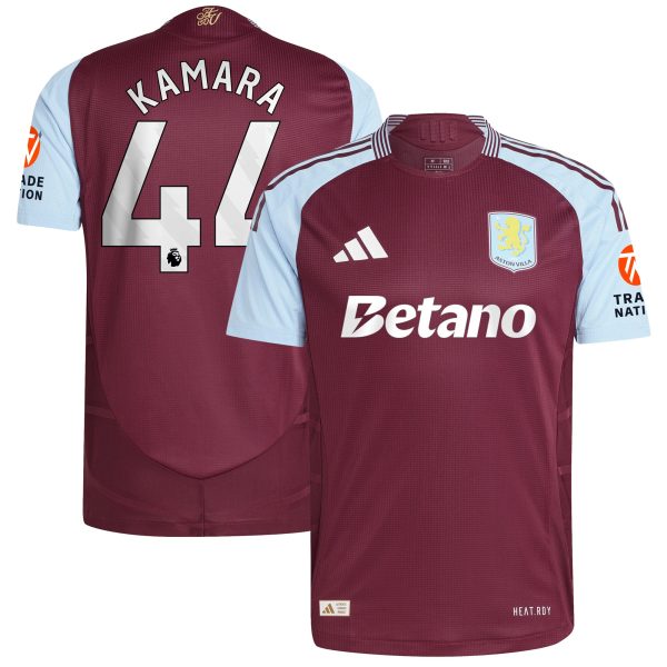 aston villa adidas home authentic shirt 2024-25 with kamara 44 printing Collection | Official Aston Villa Shirts