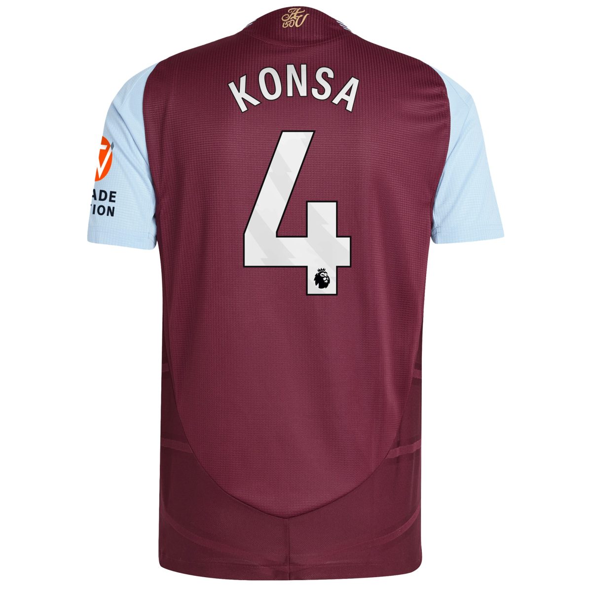 aston villa adidas home authentic shirt 2024-25 with konsa 4 printing Collection | Official Aston Villa Shirts