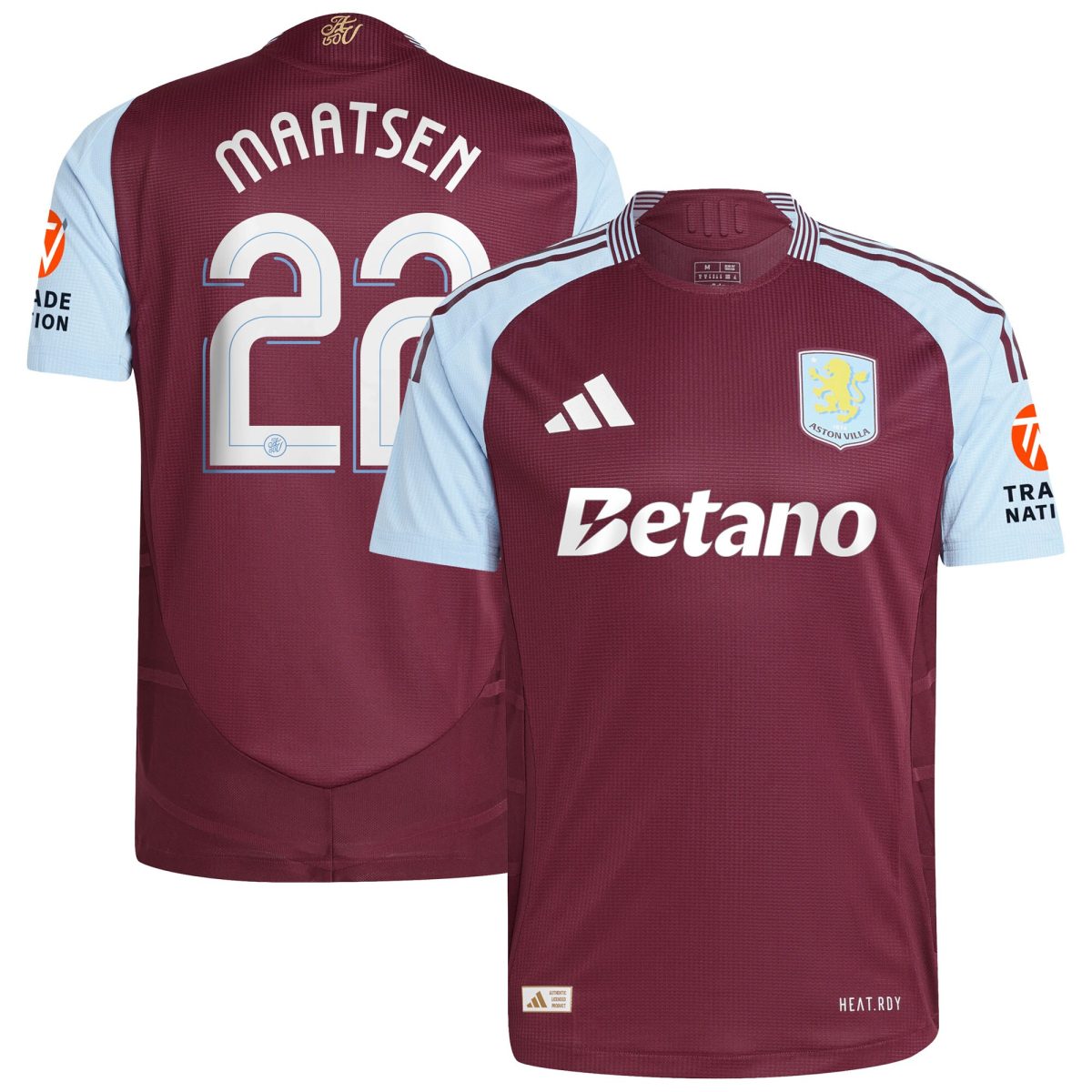 aston villa adidas home authentic shirt 2024-25 with maatsen 22 cup printing Collection | Official Aston Villa Shirts