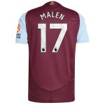 aston villa adidas home authentic shirt 2024-25 with malen 17 printing Collection | Official Aston Villa Shirts