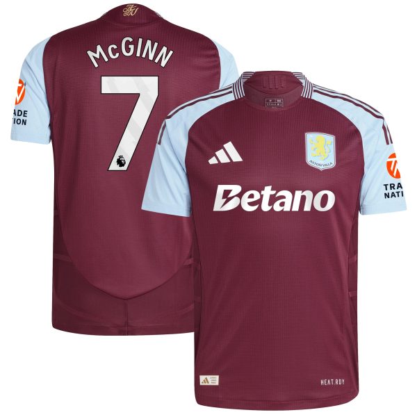 aston villa adidas home authentic shirt 2024-25 with mcginn 7 printing Collection | Official Aston Villa Shirts