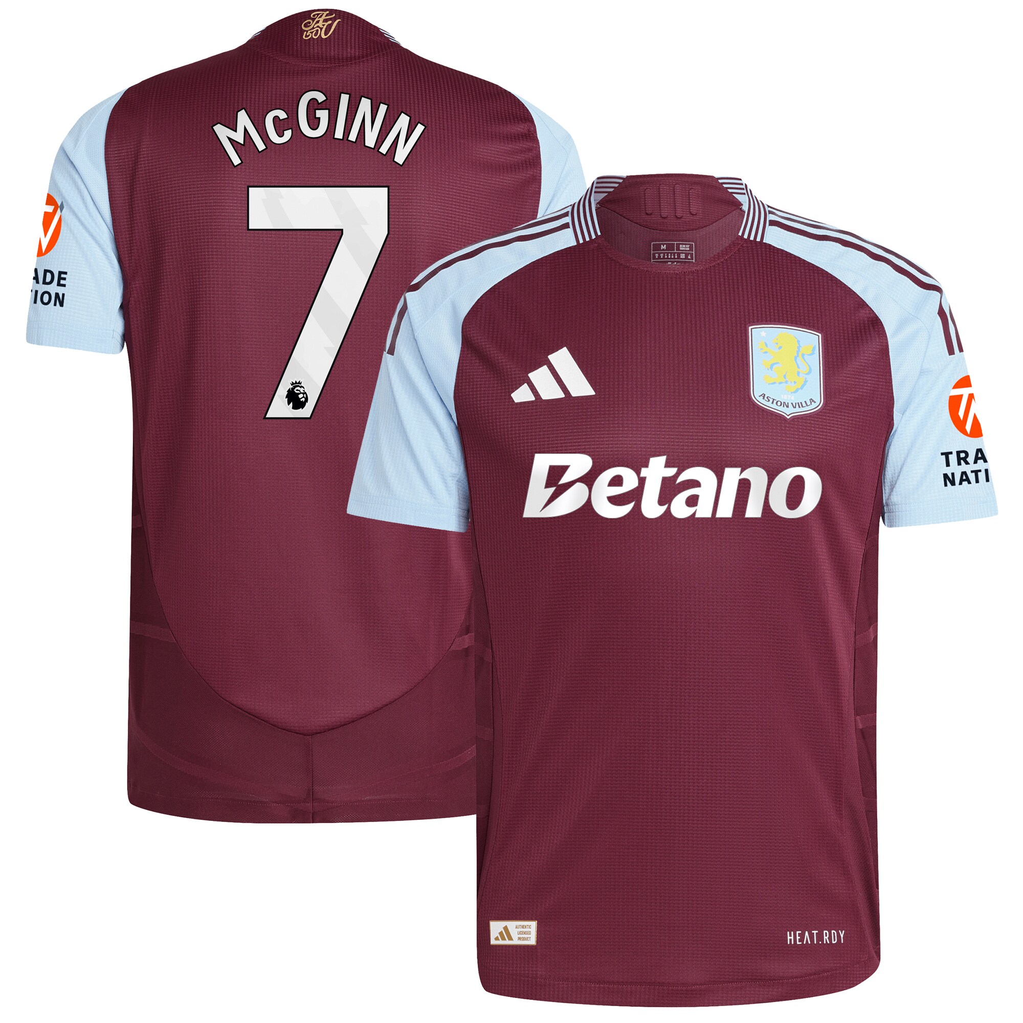 aston villa adidas home authentic shirt 2024-25 with mcginn 7 printing Collection | Official Aston Villa Shirts