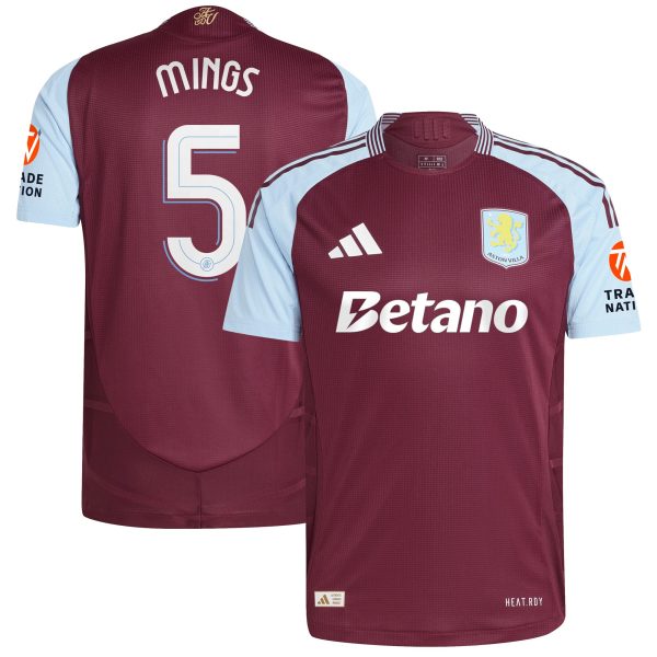 aston villa adidas home authentic shirt 2024-25 with mings 5 cup printing Collection | Official Aston Villa Shirts