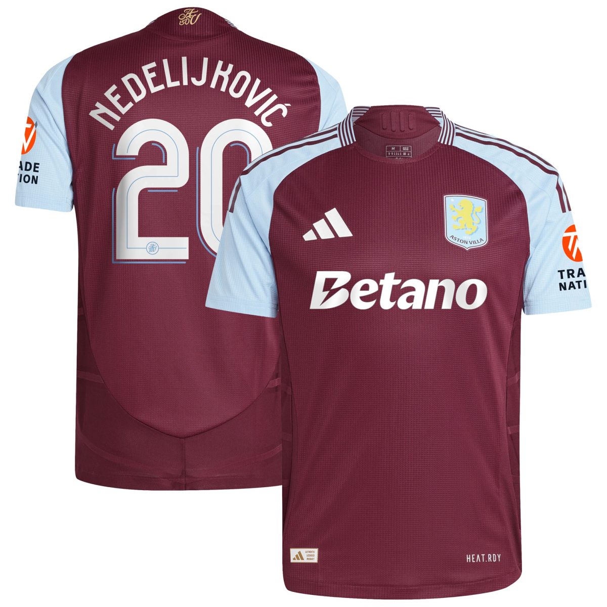 aston villa adidas home authentic shirt 2024-25 with nedeljković 20 cup printing Collection | Official Aston Villa Shirts