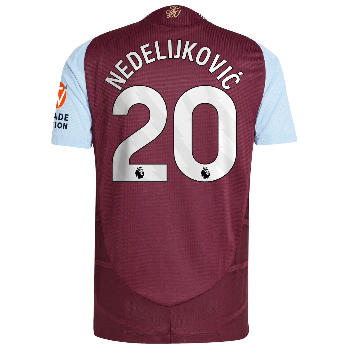 aston villa adidas home authentic shirt 2024-25 with nedeljković 20 printing Collection | Official Aston Villa Shirts