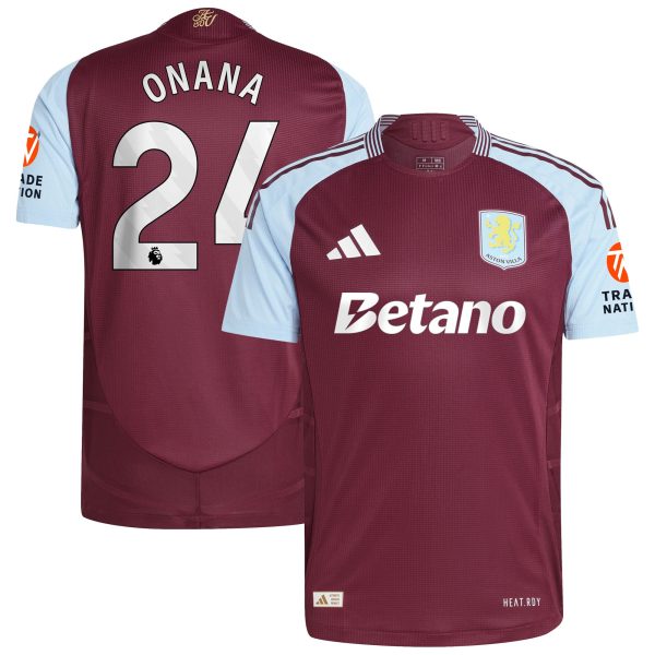 aston villa adidas home authentic shirt 2024-25 with onana 24 printing Collection | Official Aston Villa Shirts