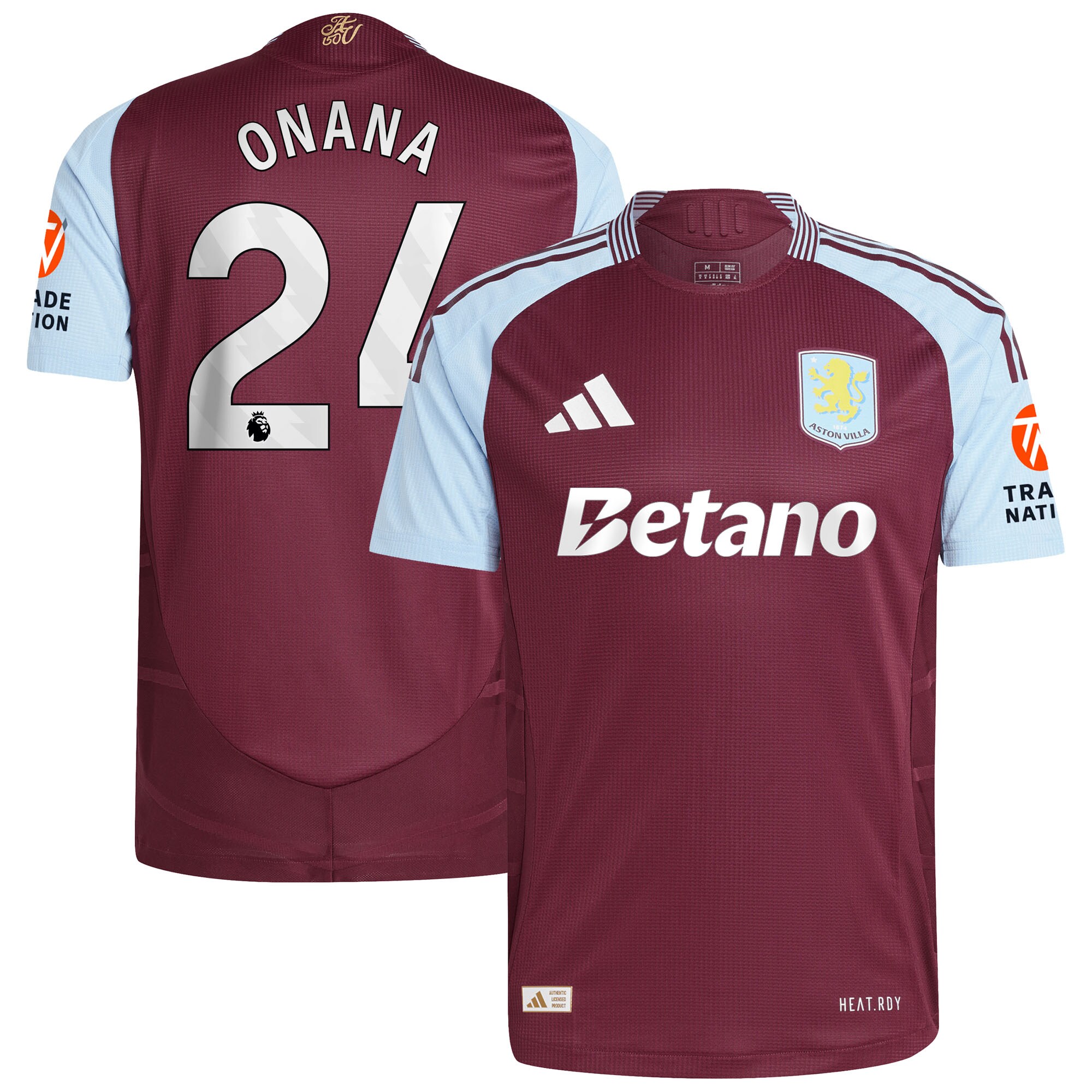 aston villa adidas home authentic shirt 2024-25 with onana 24 printing Collection | Official Aston Villa Shirts