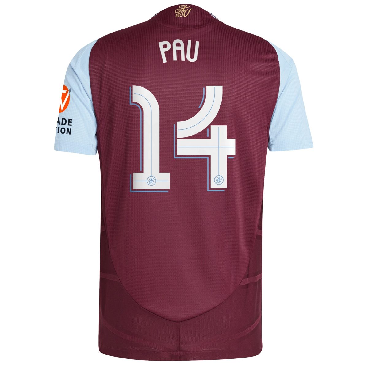 aston villa adidas home authentic shirt 2024-25 with pau 14 cup printing Collection | Official Aston Villa Shirts