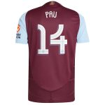 aston villa adidas home authentic shirt 2024-25 with pau 14 cup printing Collection | Official Aston Villa Shirts
