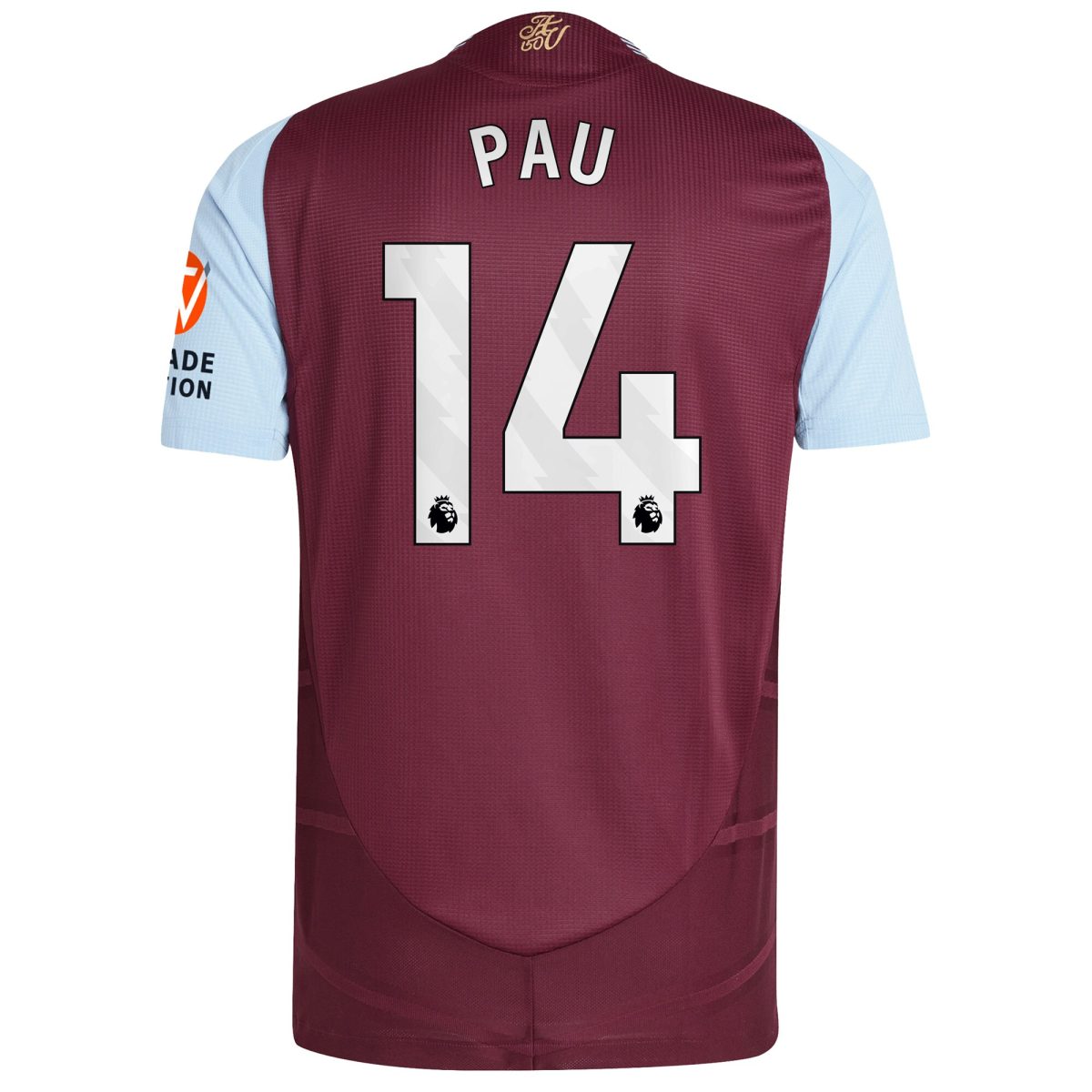 aston villa adidas home authentic shirt 2024-25 with pau 14 printing Collection | Official Aston Villa Shirts
