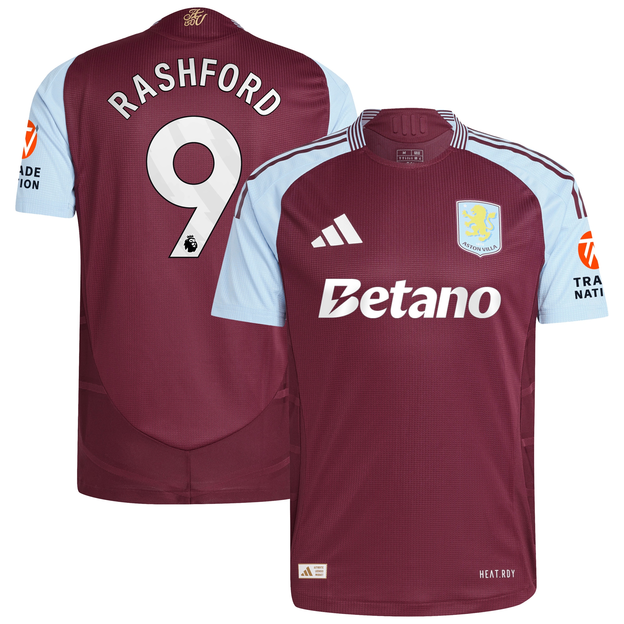 aston villa adidas home authentic shirt 2024-25 with rashford 9 printing Collection | Official Aston Villa Shirts