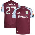 aston villa adidas home authentic shirt 2024-25 with rogers 27 printing Collection | Official Aston Villa Shirts