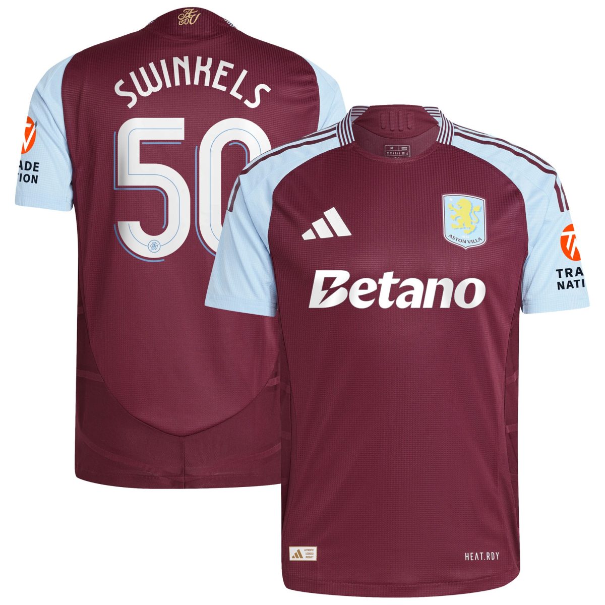 aston villa adidas home authentic shirt 2024-25 with swinkels 50 cup printing Collection | Official Aston Villa Shirts