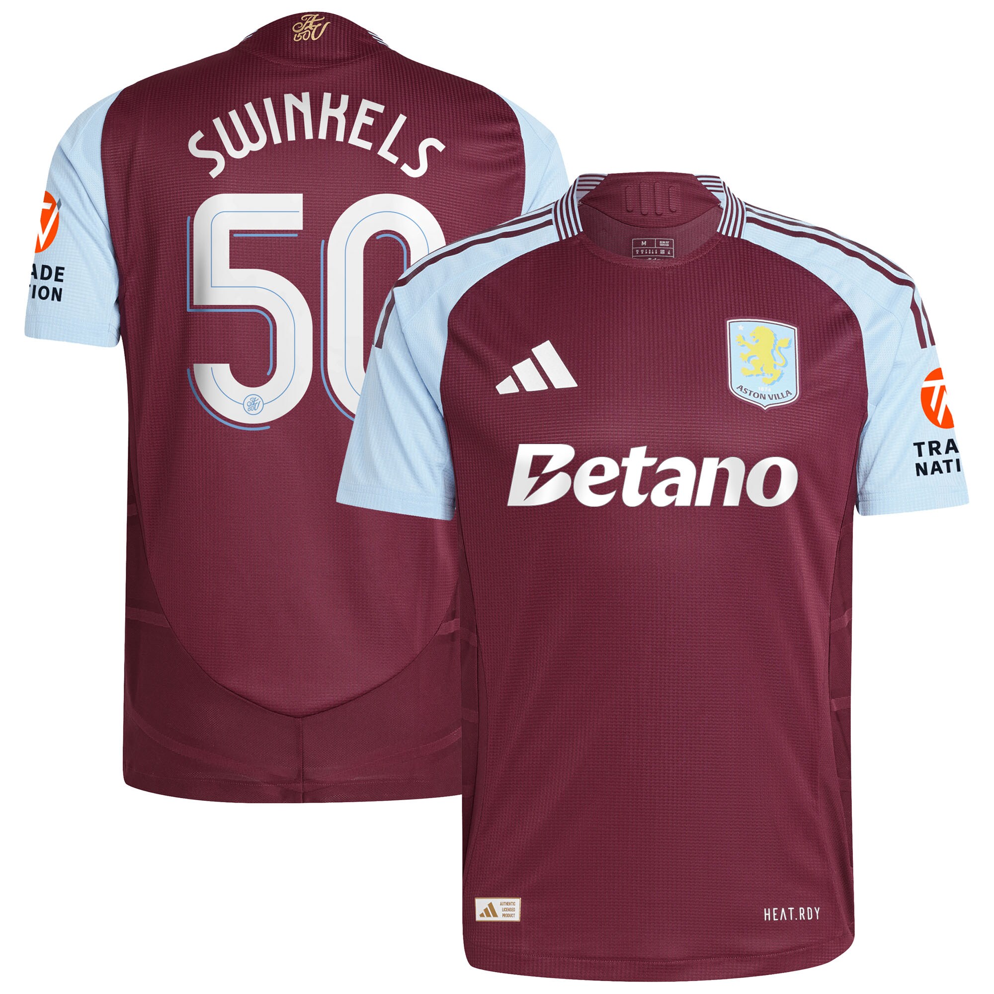aston villa adidas home authentic shirt 2024-25 with swinkels 50 cup printing Collection | Official Aston Villa Shirts