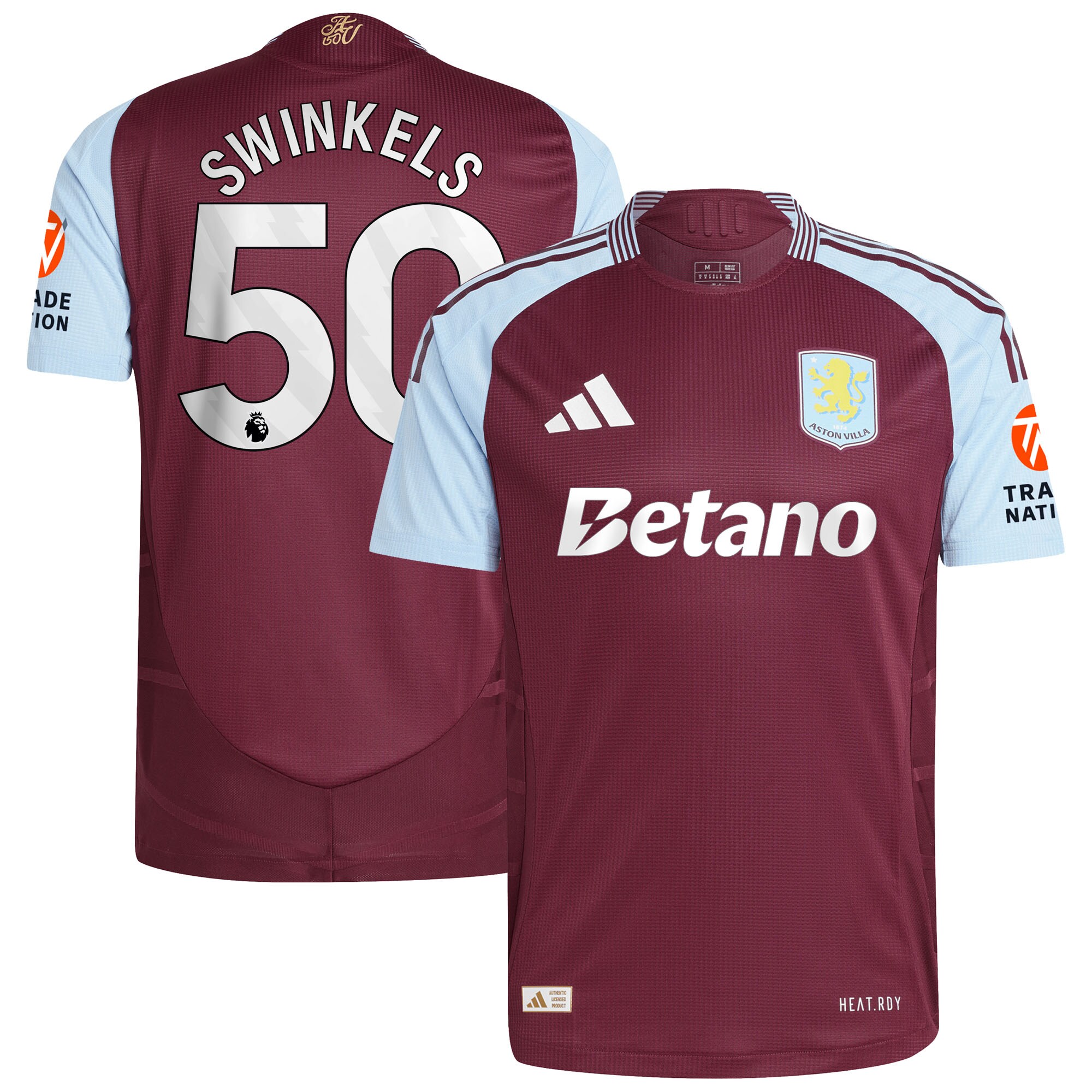 aston villa adidas home authentic shirt 2024-25 with swinkels 50 printing Collection | Official Aston Villa Shirts