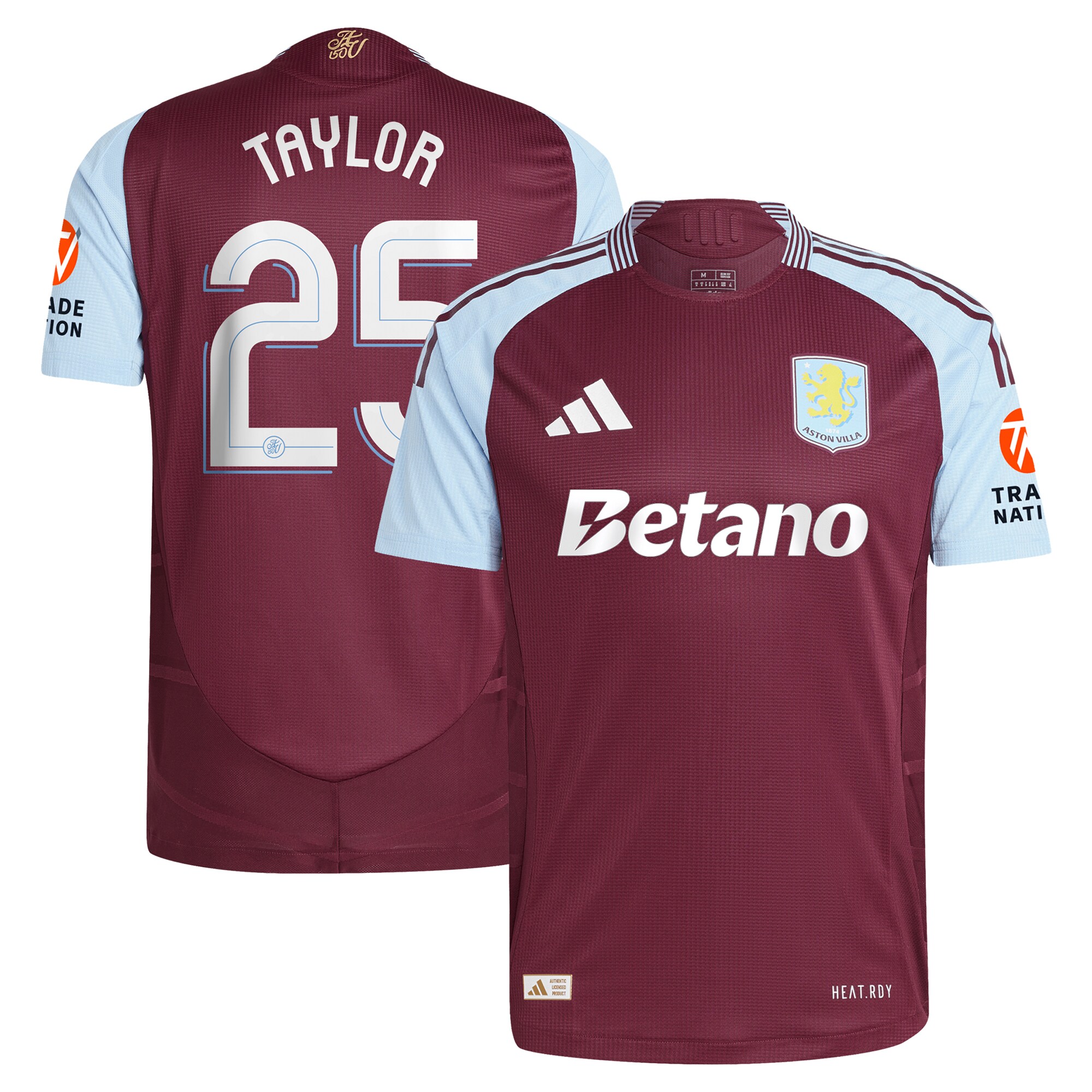 aston villa adidas home authentic shirt 2024-25 with taylor 25 cup printing Collection | Official Aston Villa Shirts