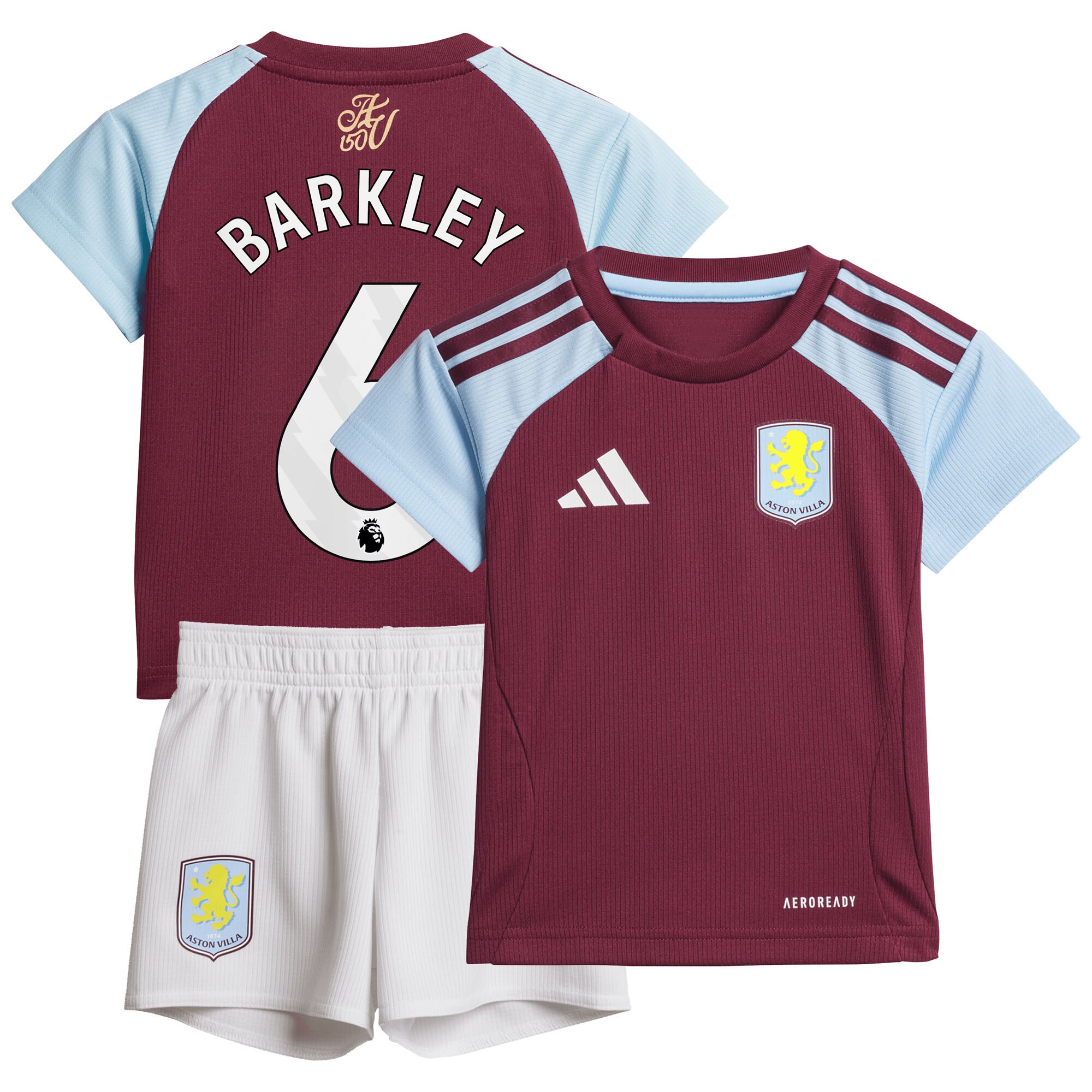 aston villa adidas home baby kit 2024-25 with barkley 6 printing Collection | Official Aston Villa Shirts
